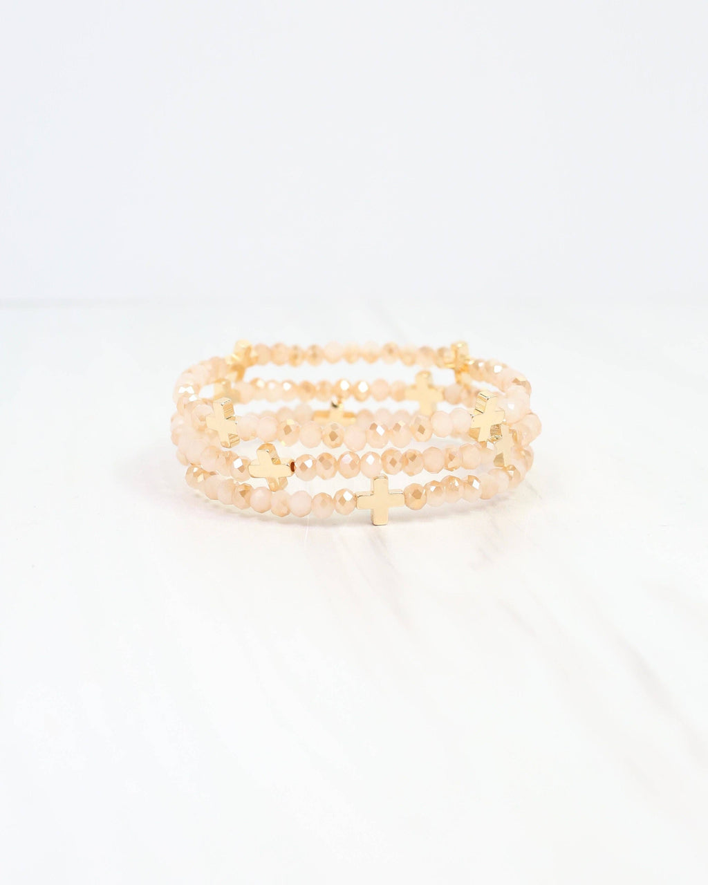 Caroline Hill Cross Beaded Bracelet Set
