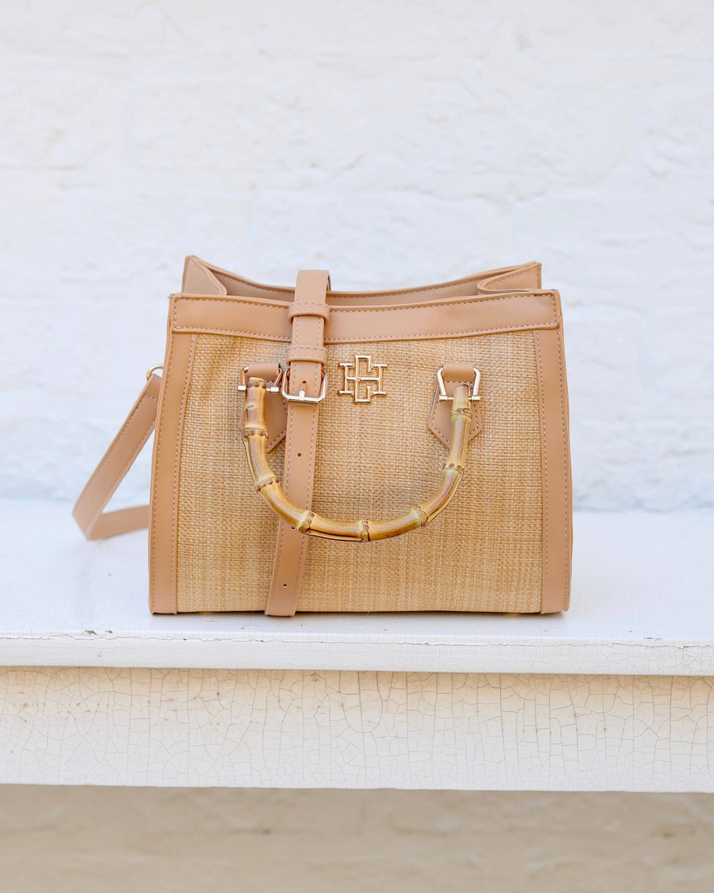 Caroline Hill Crossbody Tote, Natural
