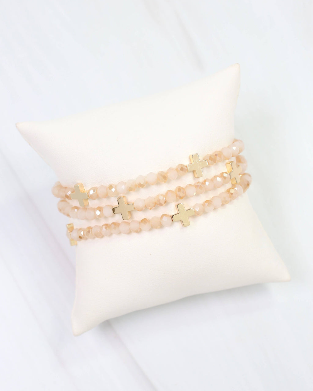 Caroline Hill Cross Beaded Bracelet Set