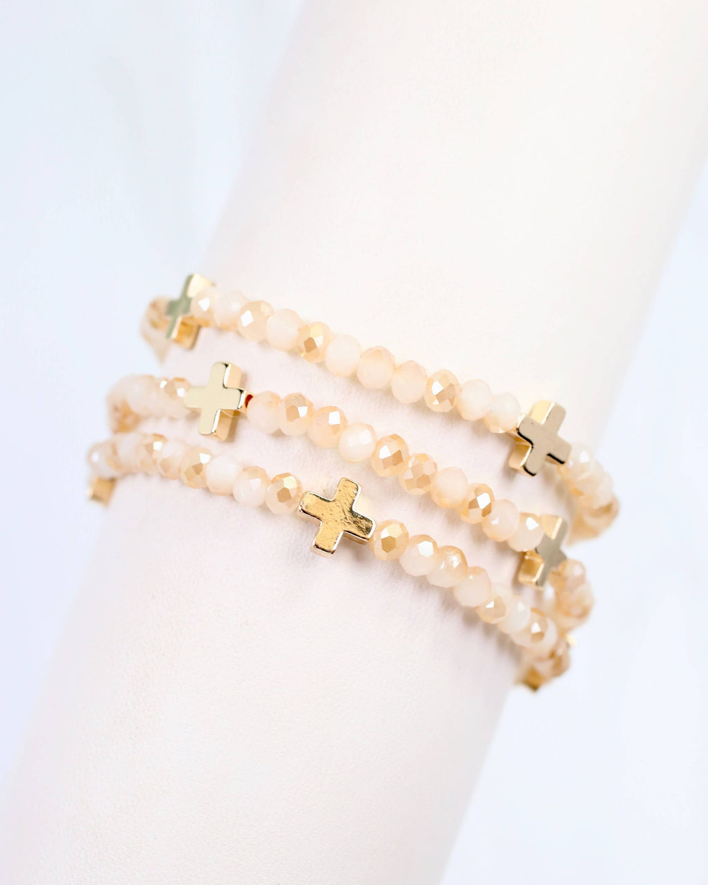 Caroline Hill Cross Beaded Bracelet Set